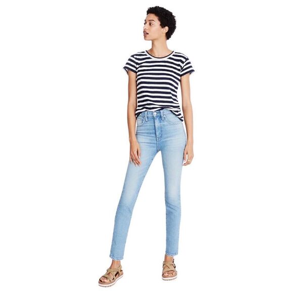 New! Madewell Rivet & Thread 11" High Rise Japanese Gordon Wash Skinny Jeans - Picture 2 of 15